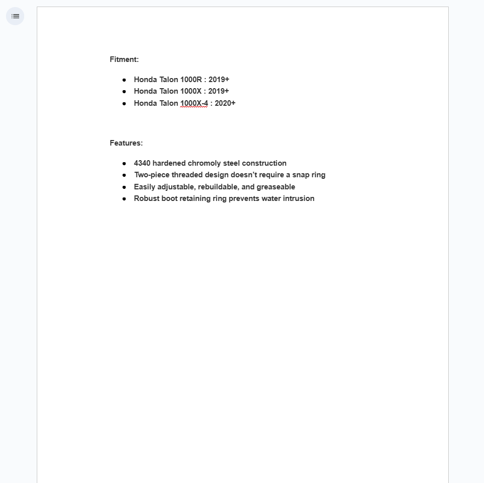 SuperATV Keller Lower Ball Joint For Honda Talon 1000 R, X, X-4 - Image 3
