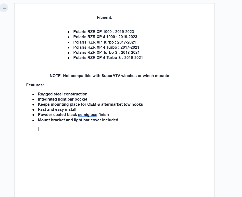 Assault Industries Stealth Lucent Front Bumper For Polaris RZR XP /Turbo /Turbo S - Image 4