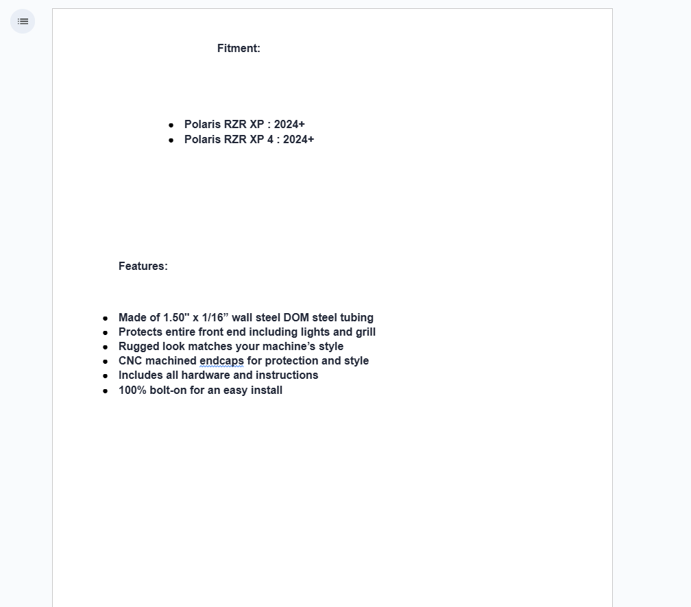 SuperATV Front Bumper For Polaris RZR XP / XP4 2024+ - Image 7