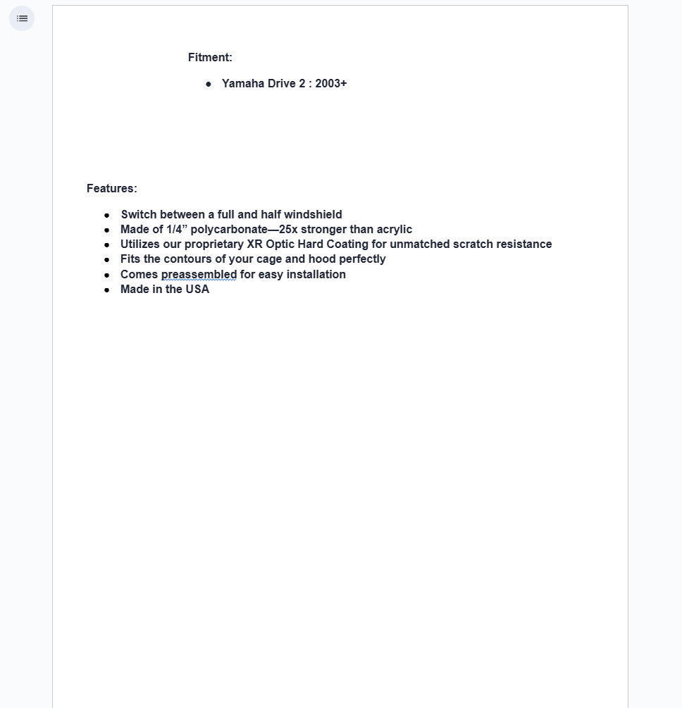 SuperATV Flip Down Windshield For Corsa Blue Yamaha Drive 2 2003+ - Image 4