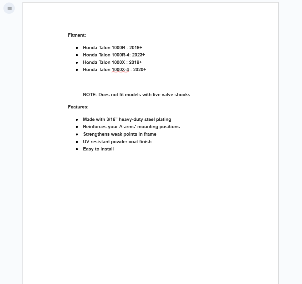 SuperATV Front End Brace Kit For Honda Talon 1000 - Image 8