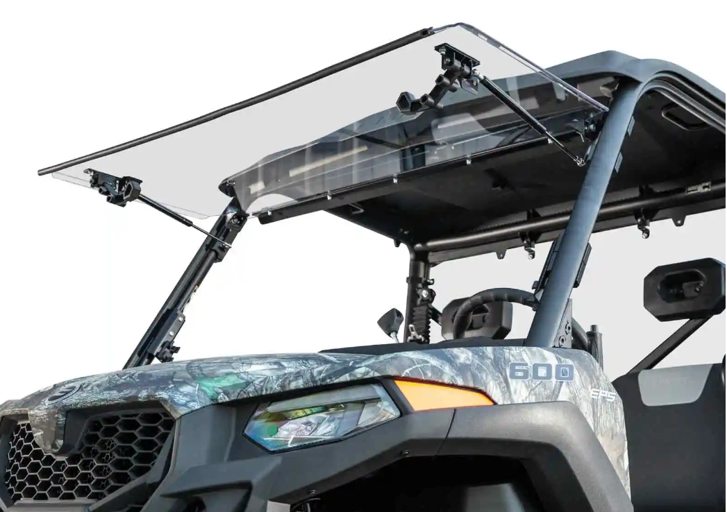 SuperATV Scratch Resistant Flip Windshield For CF Moto UForce 600 2021-2022