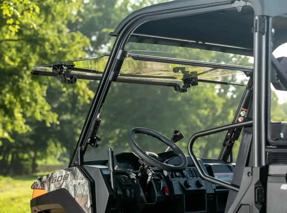 SuperATV Scratch Resistant Flip Windshield For CF Moto UForce 600 2021-2022 - Image 2