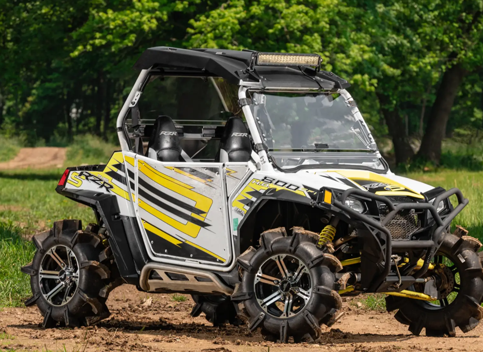 SuperATV Scratch Resistant Flip Windshield For Polaris RZR - Image 2
