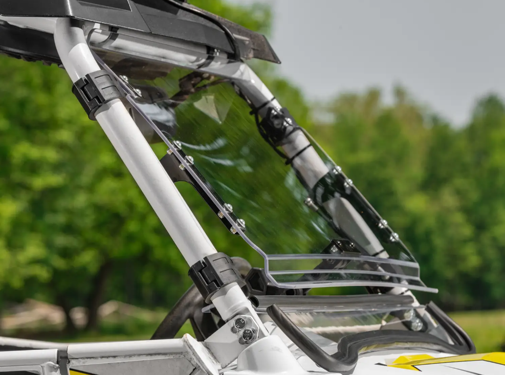 SuperATV Scratch Resistant Flip Windshield For Polaris RZR - Image 4