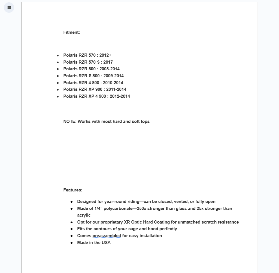 SuperATV Scratch Resistant Flip Windshield For Polaris RZR - Image 5