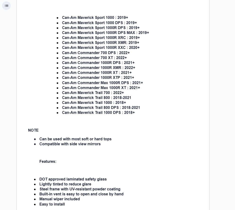 SuperATV Glass Windshield For Can-Am Maverick/ Commander - Image 6