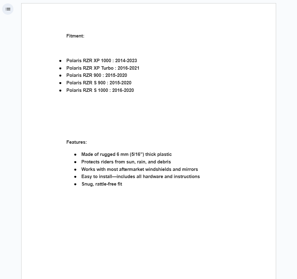 SuperATV Plastic Roof For Polaris RZR - 2 Seater - Image 5