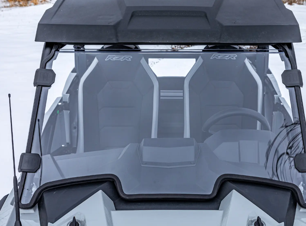 SuperATV Scratch Resistant Full Windshield For Polaris RZR Trail/ Trail S 2021+ - Image 5