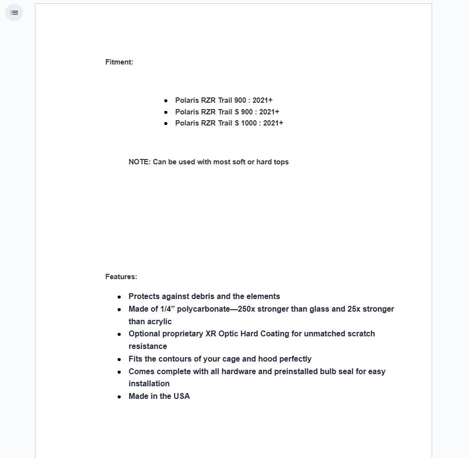 SuperATV Scratch Resistant Full Windshield For Polaris RZR Trail/ Trail S 2021+ - Image 6