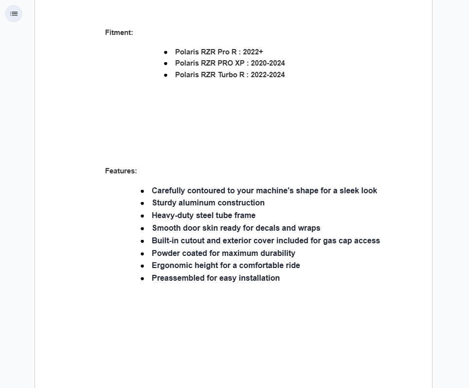 SuperATV Aluminum Doors For Polaris Turbo R / Pro R/ Pro XP - Image 5