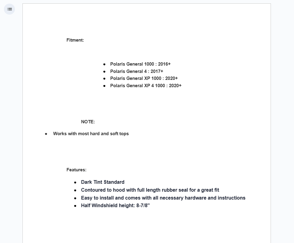SuperATV Dark Half Windshield For Polaris General / General XP - Image 7