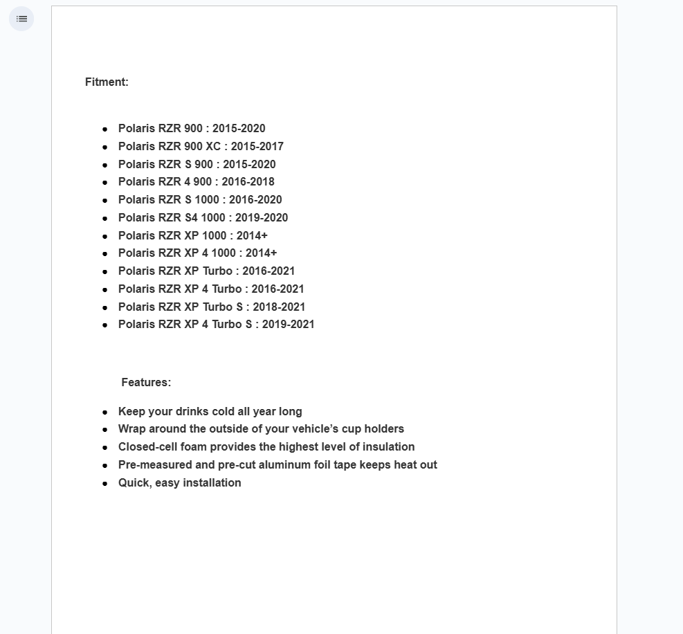 SuperATV Cup Holder Insulator For Polaris RZR 900/ 1000/ XP Turbo / S - Image 4