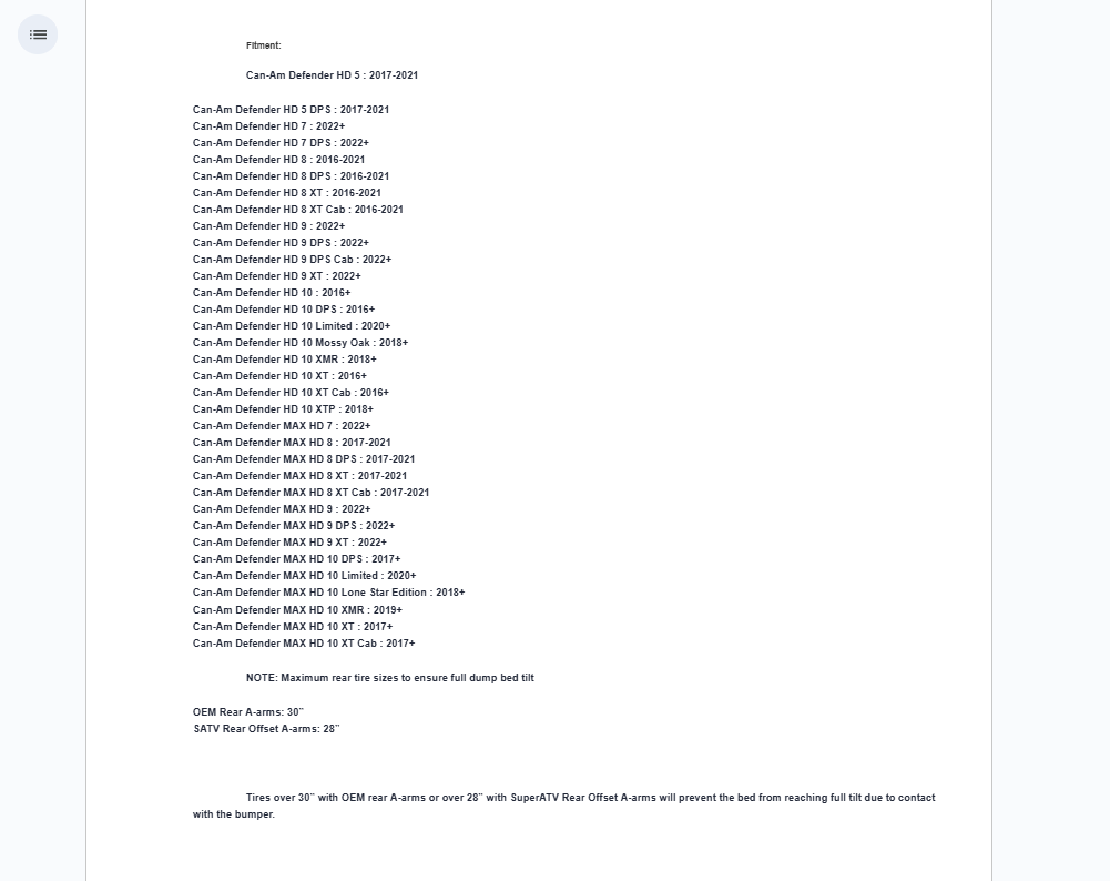 SuperATV Rear Bumper For Can-Am Defender HD5/7/8/9/10 - Image 5