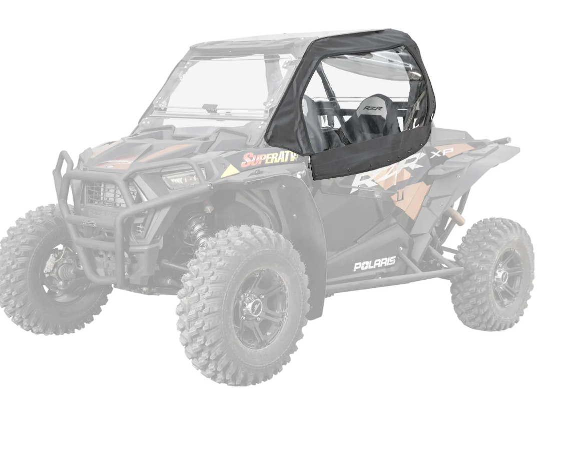 SuperATV Primal Soft Cab Enclosure Upper Doors For Polaris RZR