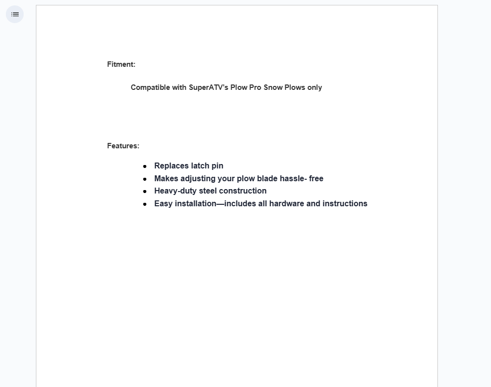 SuperATV Plow Pro Spring Loaded Adjustment Pin - Universal for Plow Pro Plows - Image 4