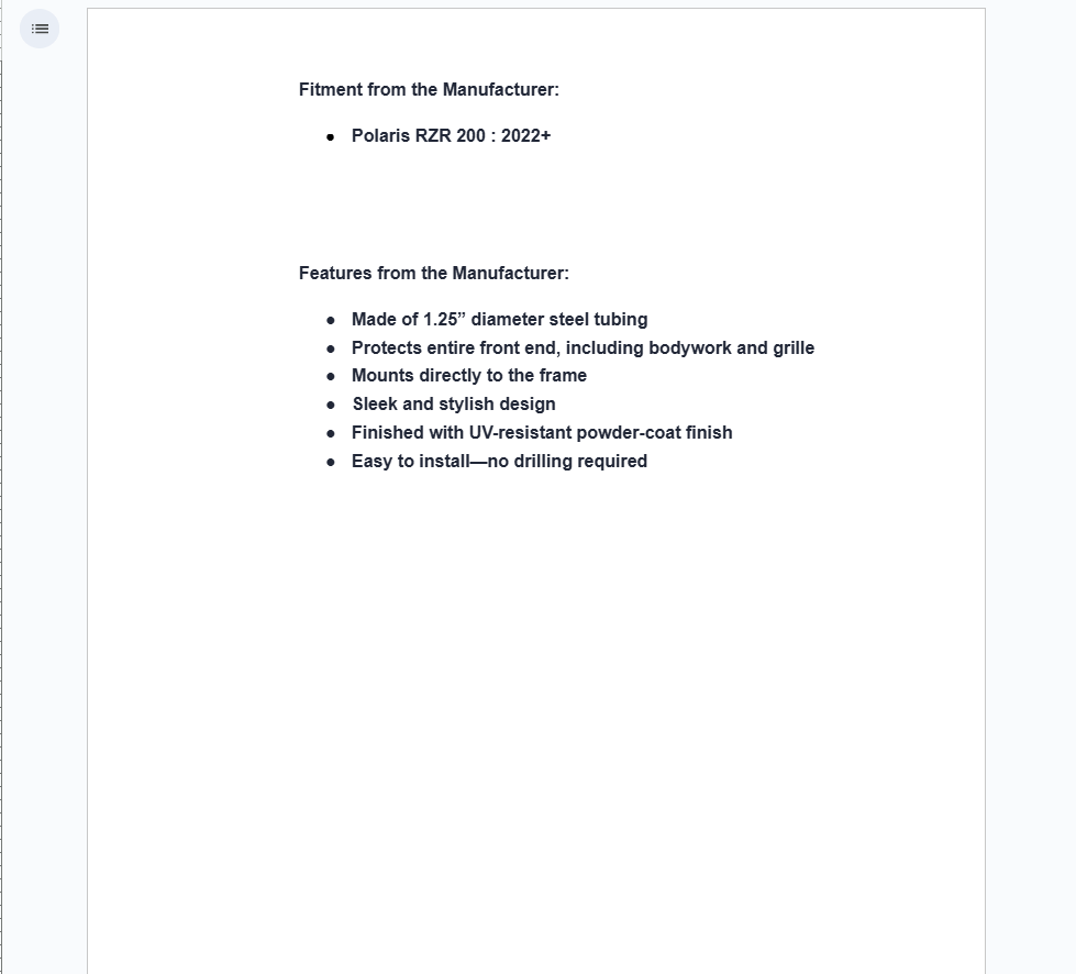 SuperATV Front Bumper For Polaris RZR 200 2022+ - Image 5