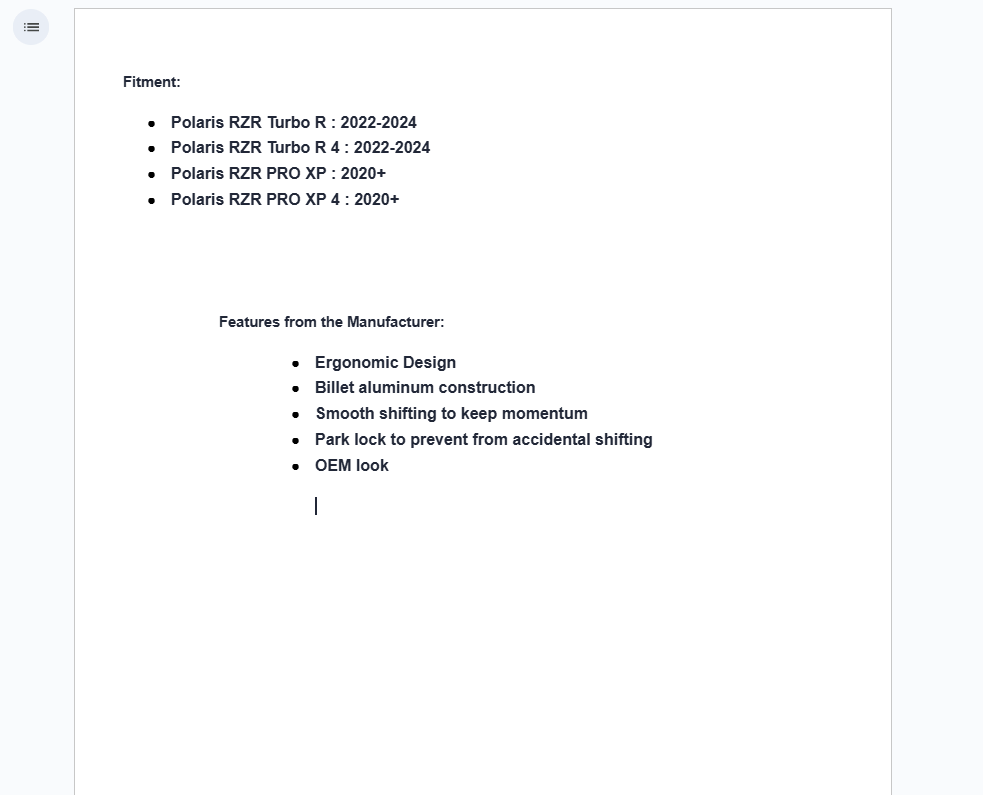 SuperATV Pistol Grip Gated Shifter For Polaris RZR Turbo R/ PRO XP - Image 7