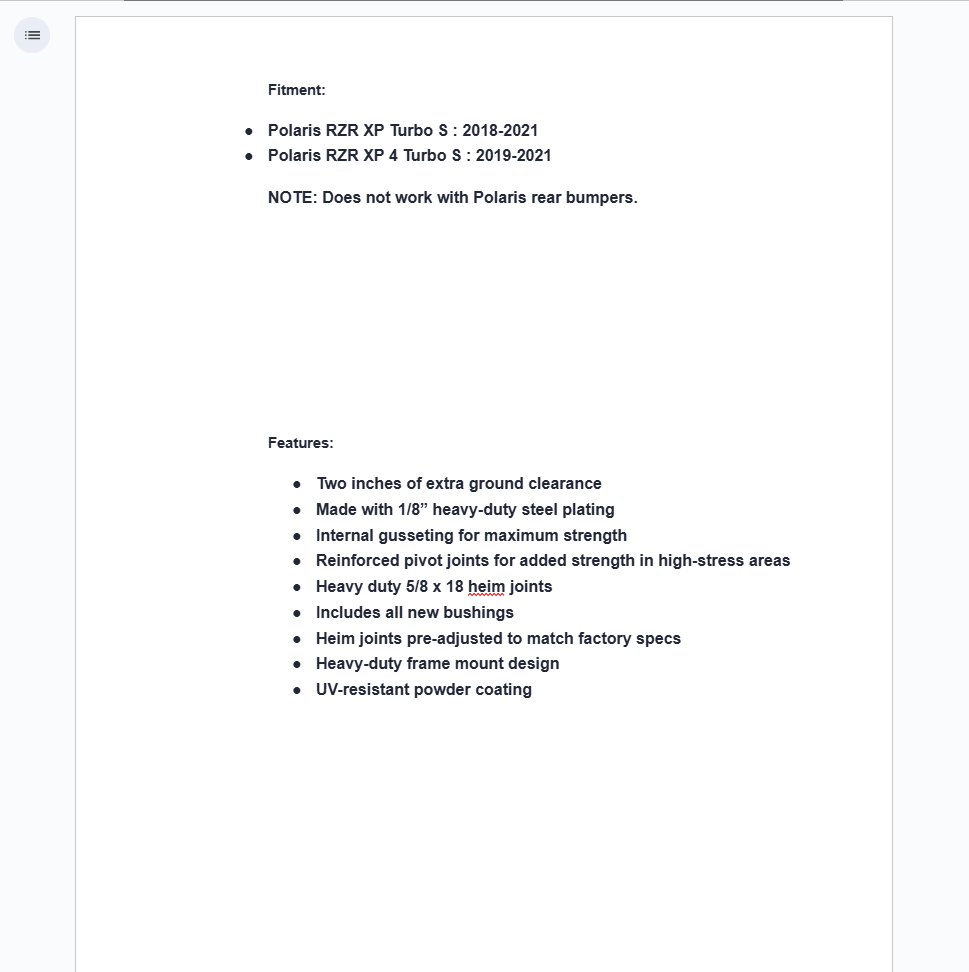 SuperATV Boxed High Clearance Radius Arms For Polaris RZR XP Turbo S 18-21 - Image 6