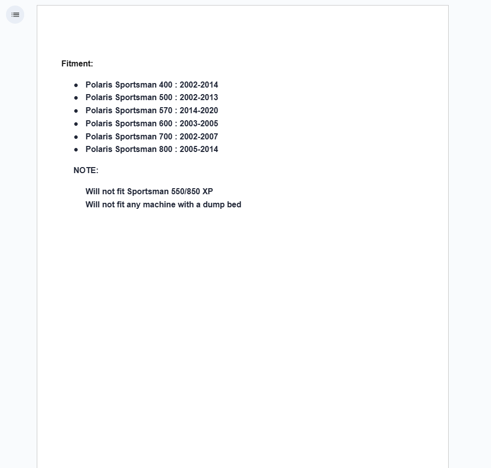 SuperATV Rear Bumper For Polaris Sportsman 400, 500, 570, 600, 700, 800 - Image 2