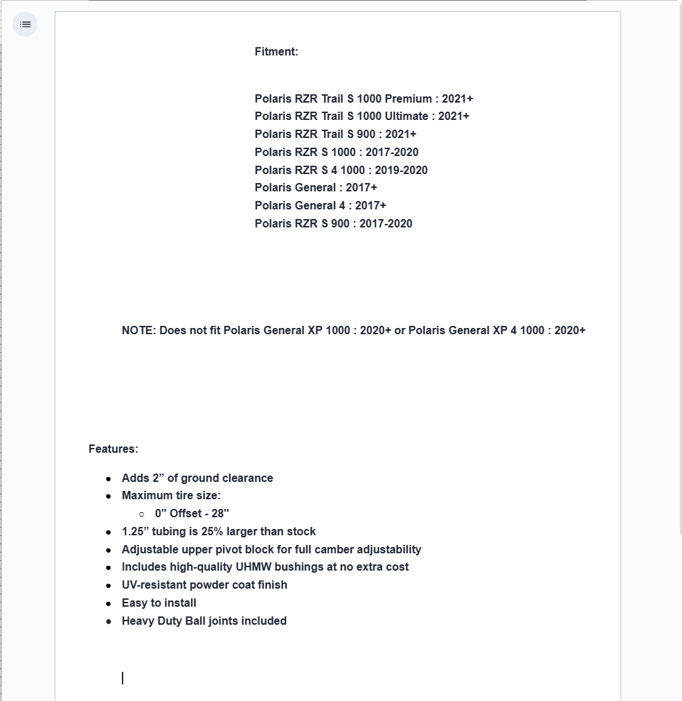 SuperATV High Clearance A-Arms For Polaris RZR S, Trail S, General - Image 5