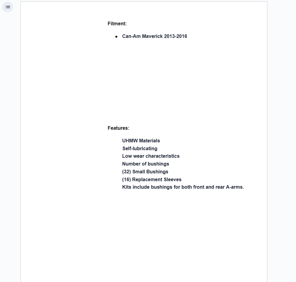 SuperATV A-Arm UHMW Bushings For Can-Am Maverick 2013-2016 - Image 2