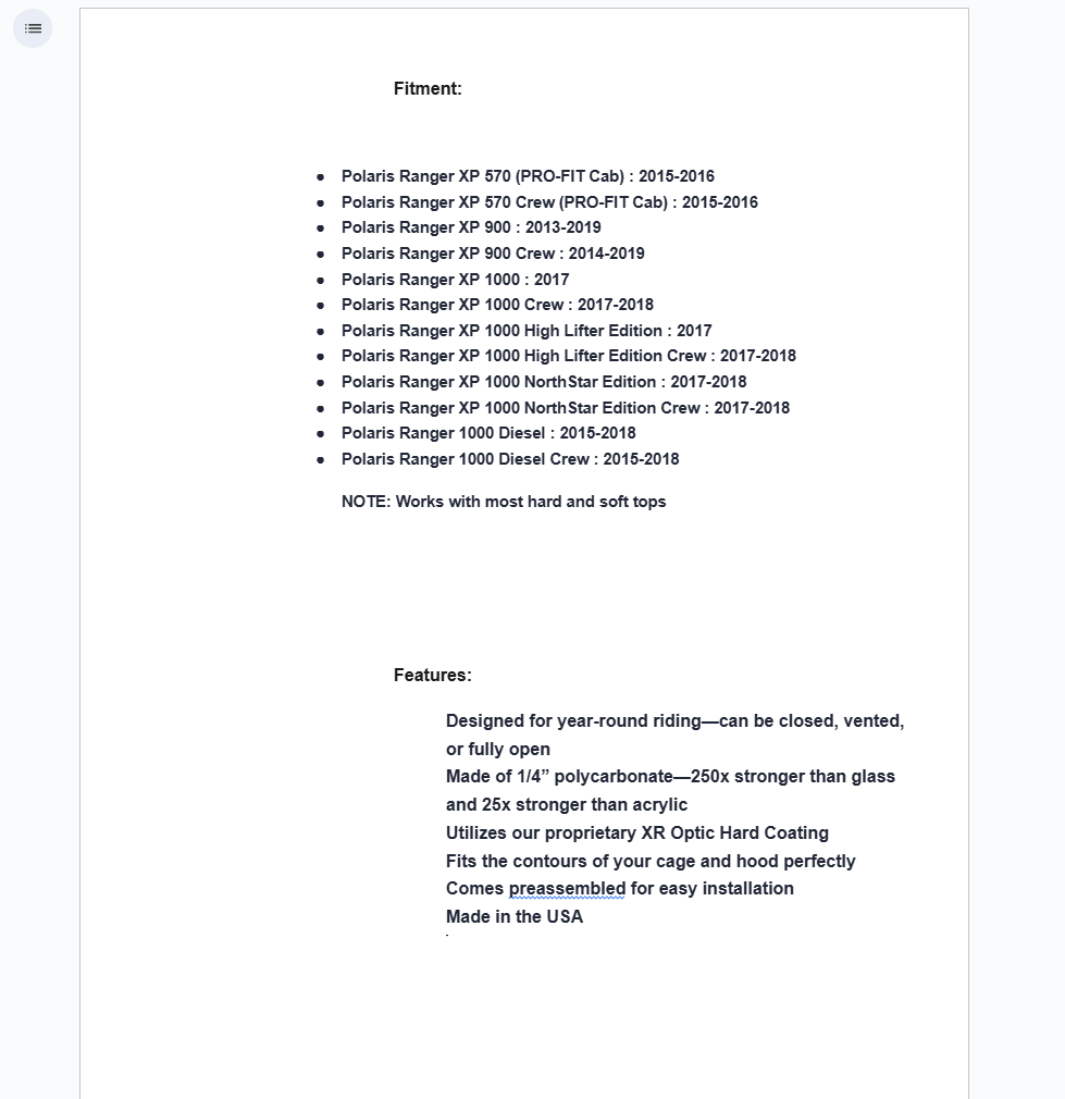 SuperATV Scratch Resistant Flip Windshield For Polaris Ranger XP 570/900/1000 - Image 6