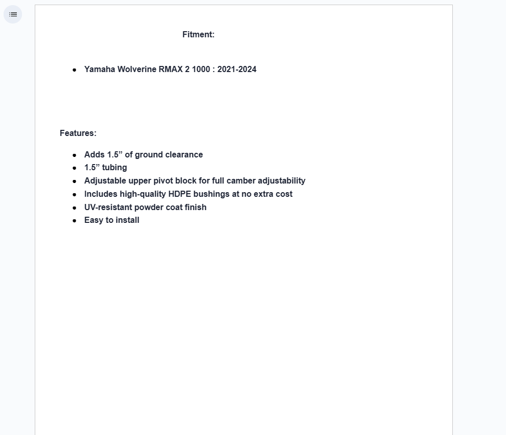 SuperATV High Clearance Rear Arms For Yamaha Wolverine RMAX2 2021-2024 - Image 4