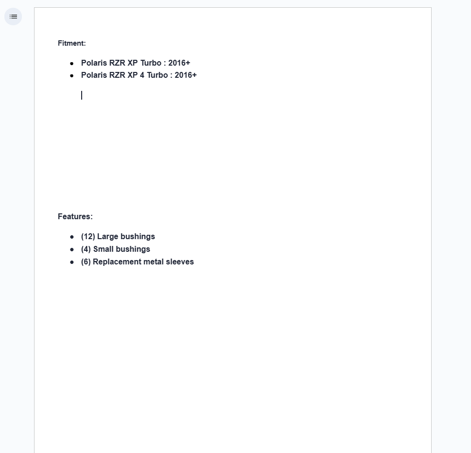 SuperATV HDPE A-Arm Bushings For OEM Polaris RZR Turbo 2016+ Style B - Image 3