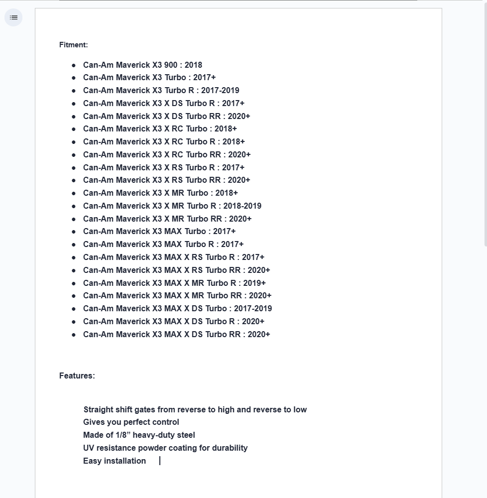SuperATV Quick Shifter Gate For Can-Am Maverick X3 - Image 3