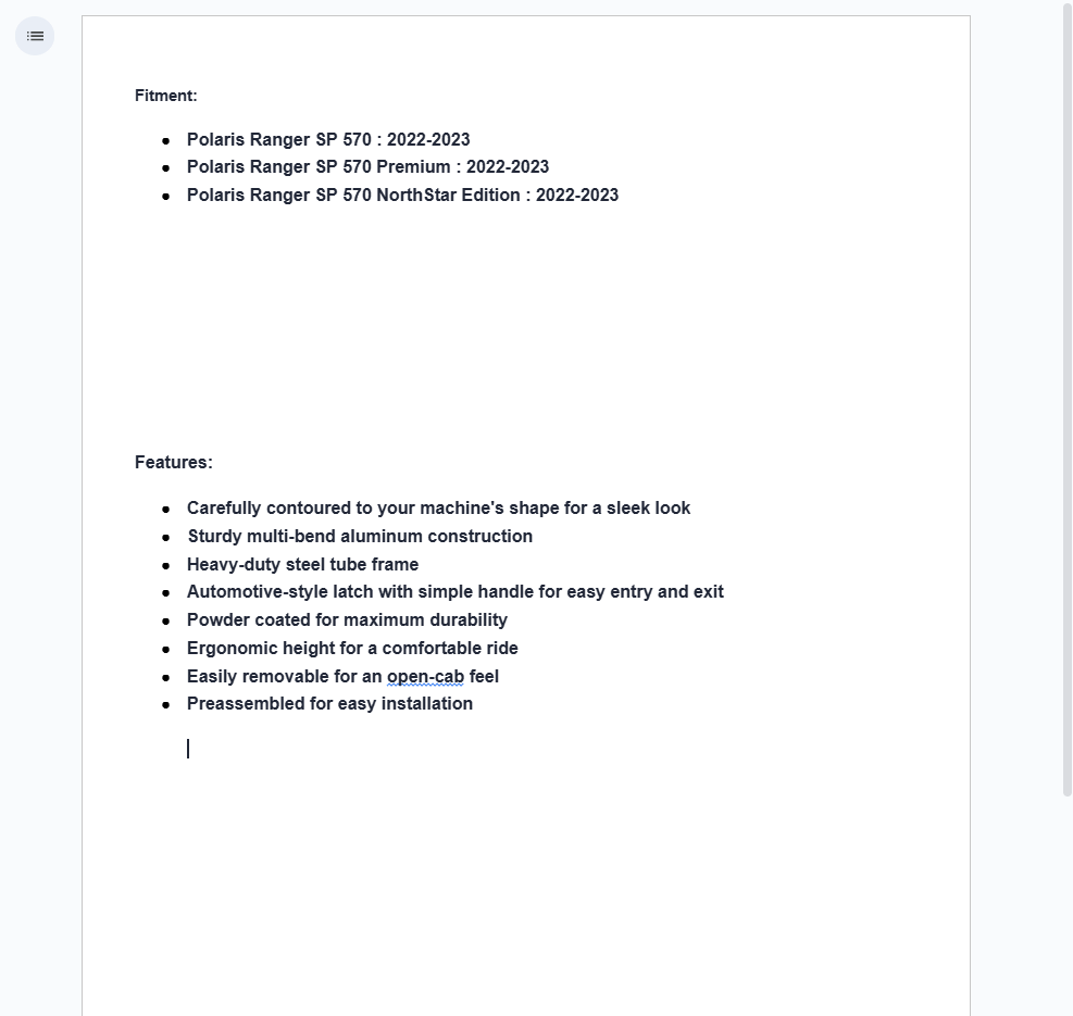 SuperATV Aluminum Doors For Polaris Ranger SP 570 2022-2023 - Image 4