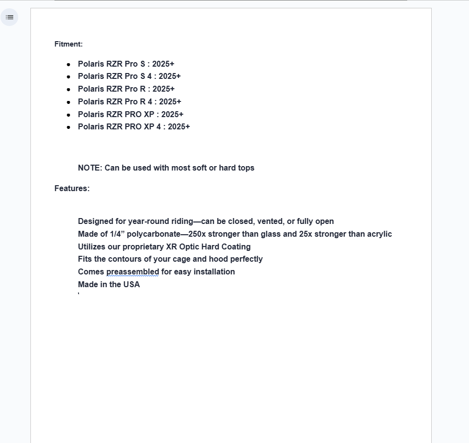 SuperATV Flip Windshield For Polaris RZR Pro S, S4, R, R4, XP, XP4 2025+ - Image 5