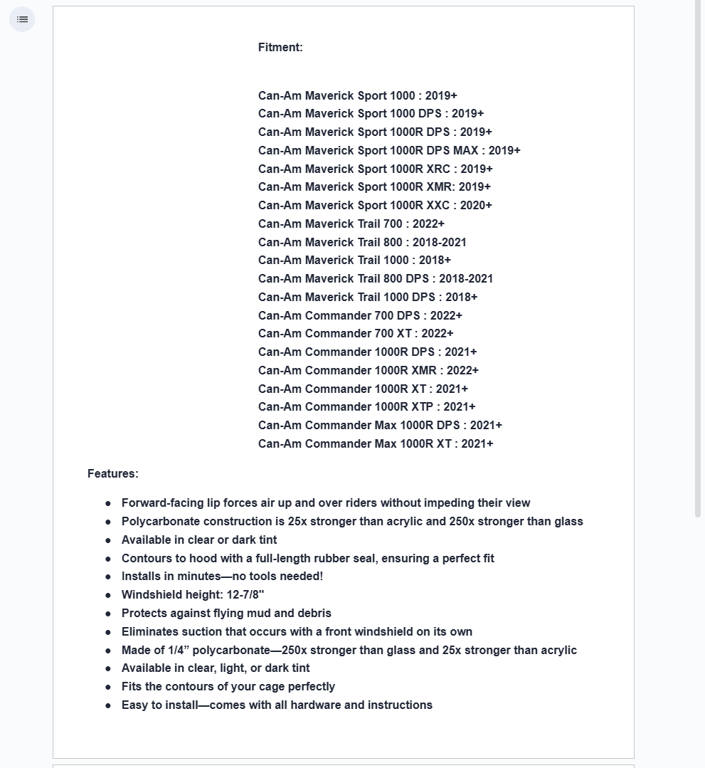SuperATV Half Windshield For Can-Am Maverick/Commander - Image 4
