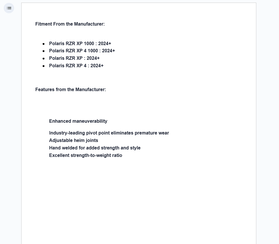 SuperATV Red Radius Arms For Polaris RZR XP/ 1000 2024+ - Image 4