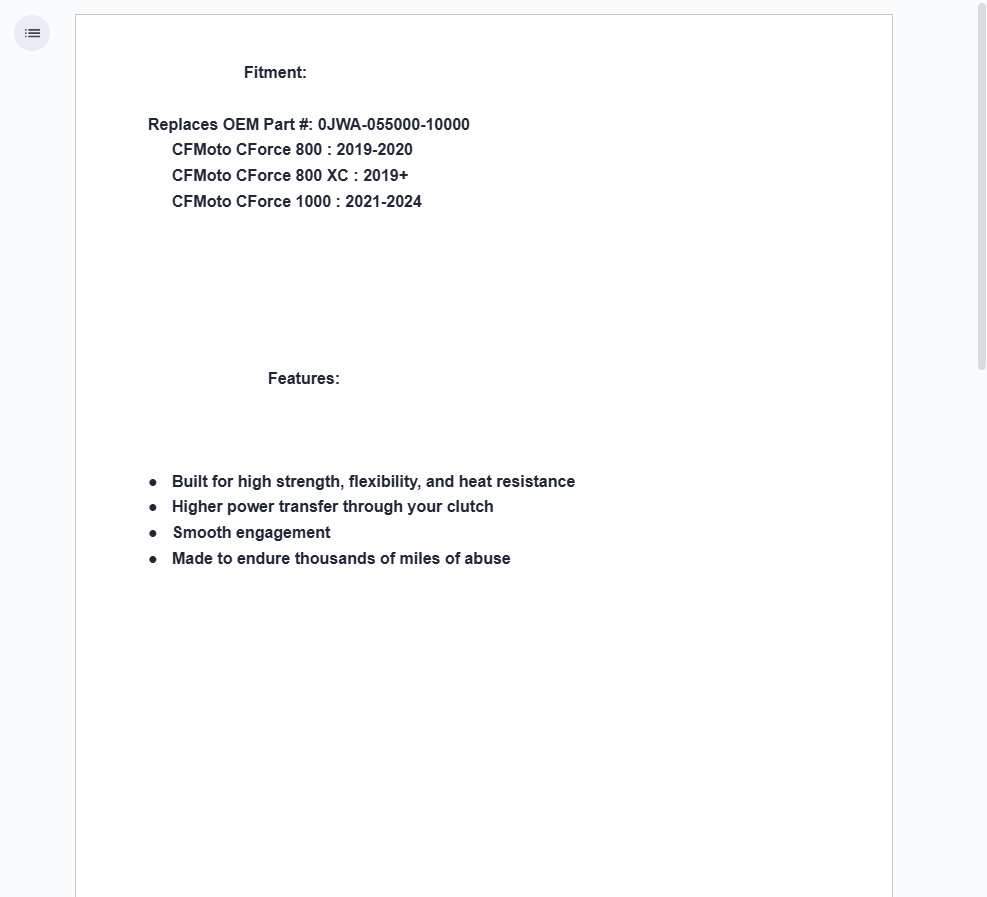 SuperATV Extreme Badass CVT Drive Belt For CF Moto Cforce - Image 6