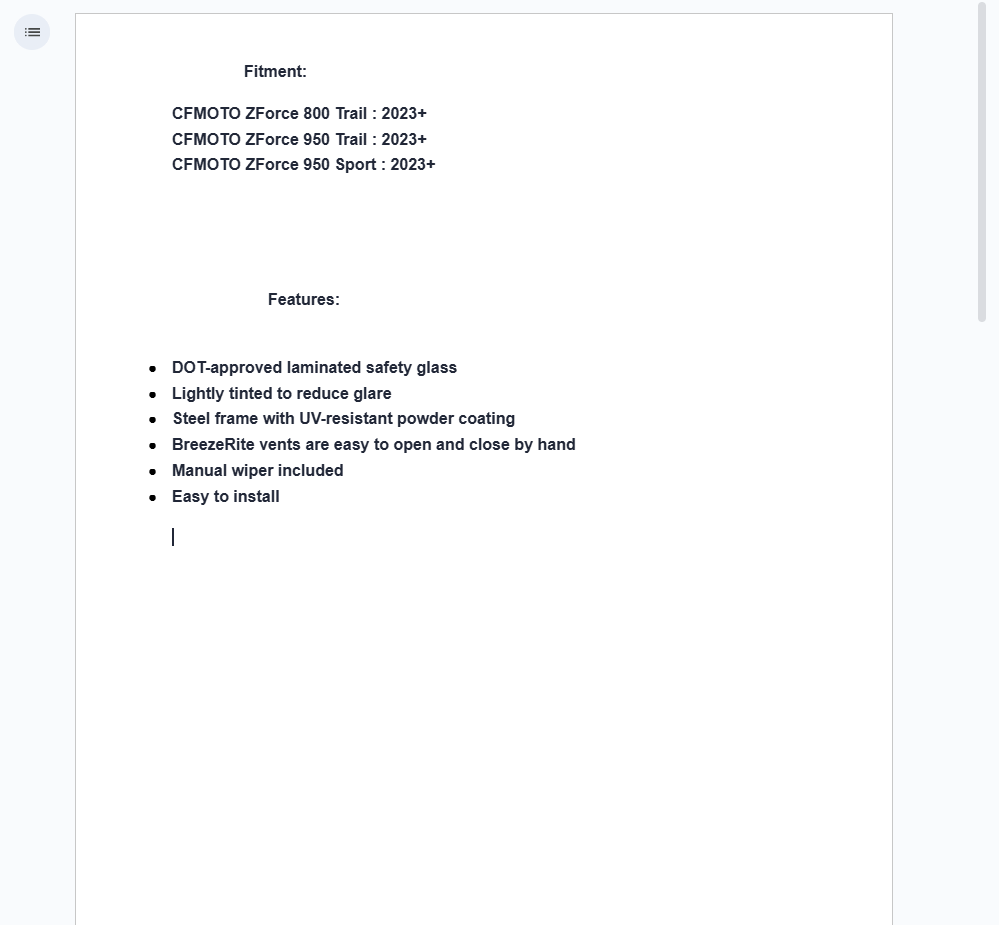 SuperATV Glass Windshield For CFMoto ZForce 800, 950 Trail/ 950 Sport - Image 5