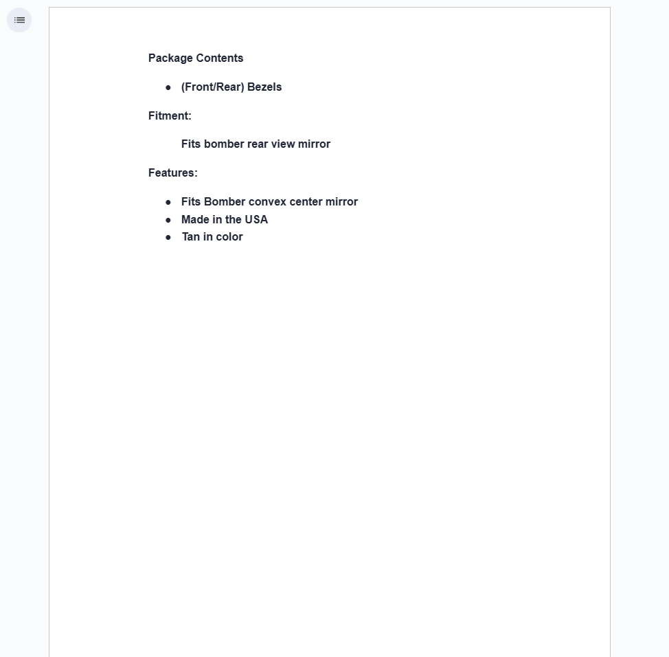 SuperATV Assault Industries Replacement Bezzle For Bomber Rear Mirror - Tan - Image 3