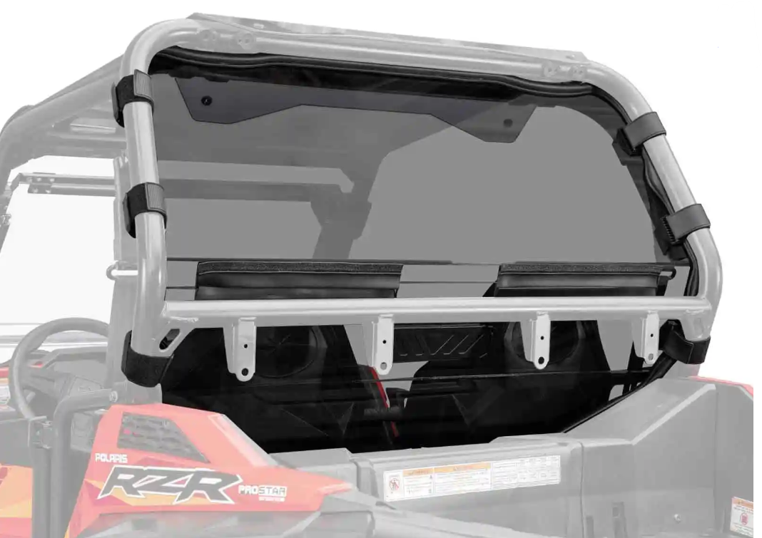 SuperATV Rear Vented Windshield For Polaris RZR S 1000/900