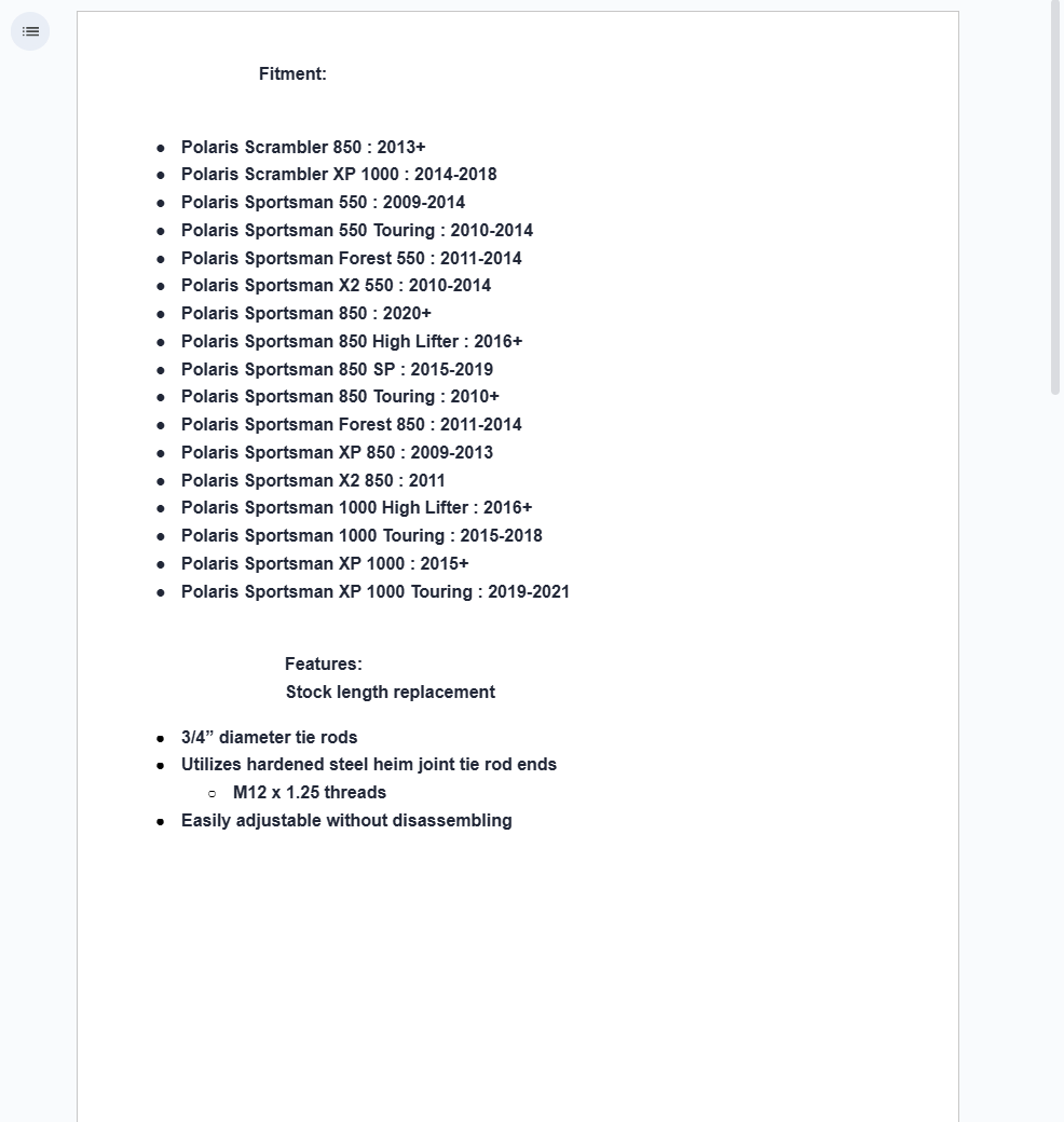 SuperATV Heavy Duty Tie Rod Kit For Polaris Scrambler/ Sportsman - Image 4