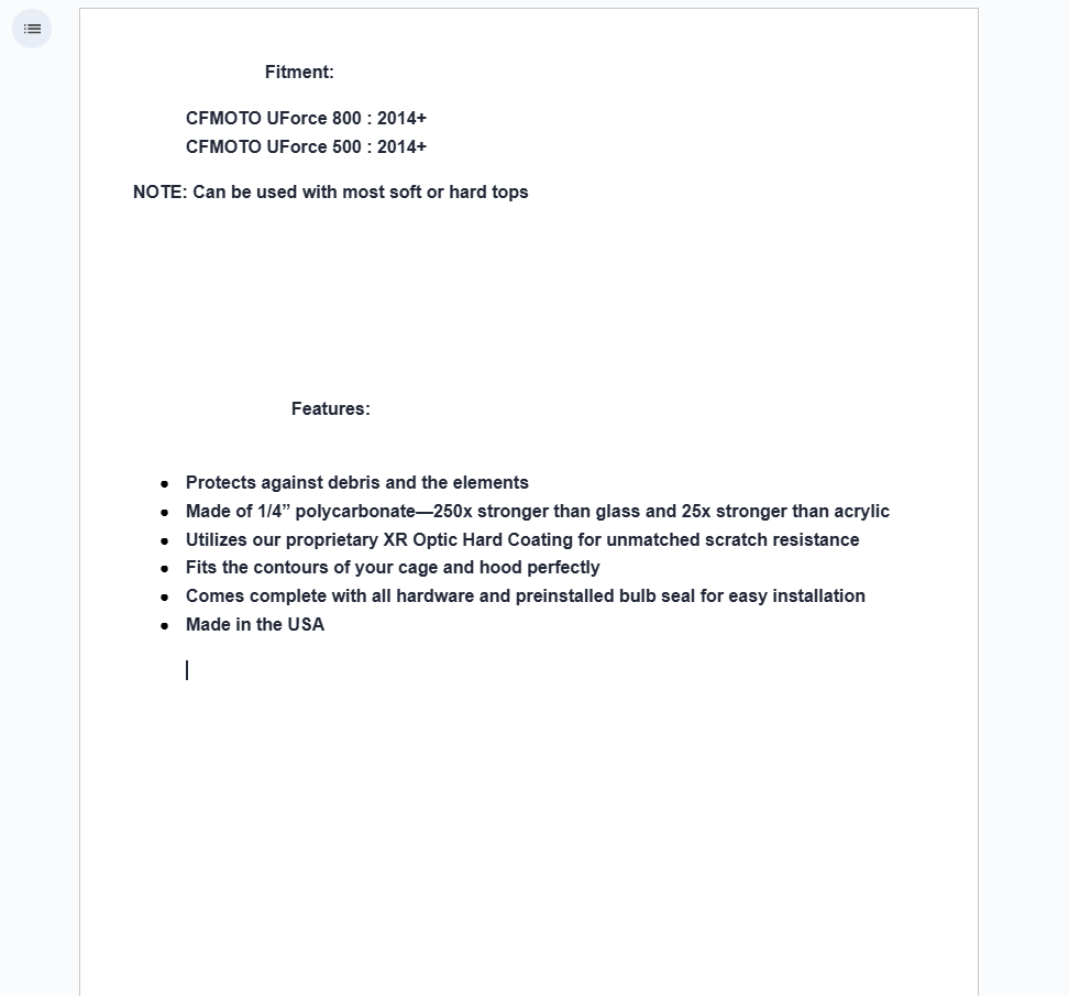 SuperATV Scratch Resistant Full Windshield For CFMOTO UForce 800/ 500 2014+ - Image 8