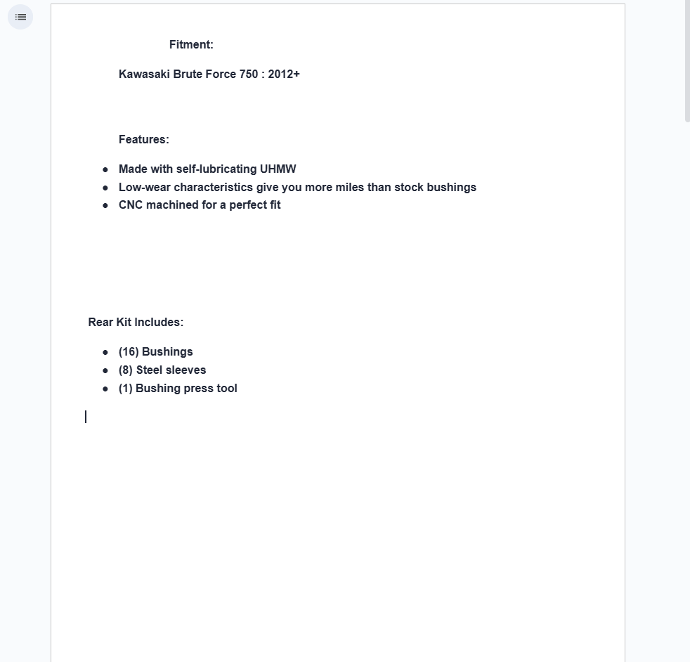 SuperATV Rear A-Arm Bushings For Kawasaki Brute Force 750 2012+ - Image 3