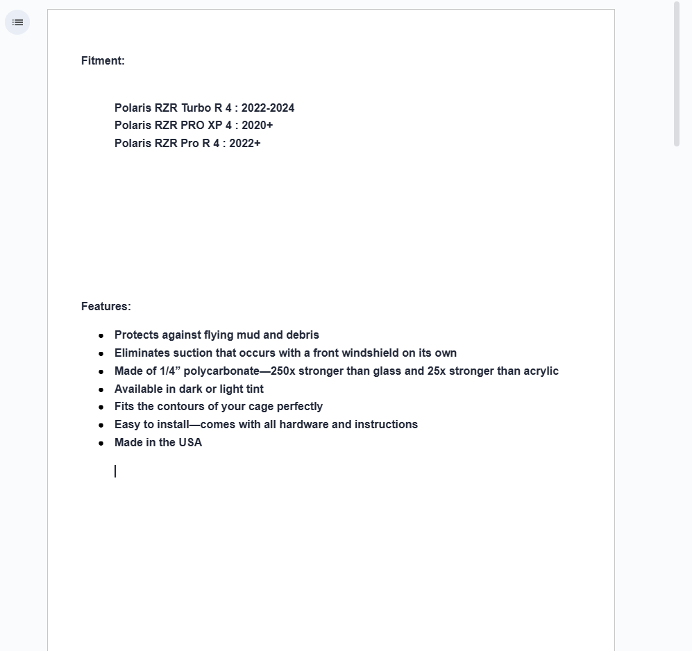 SuperATV Rear Windshield For Polaris Turbo R4, Pro XP4, Pro R4 - Image 5
