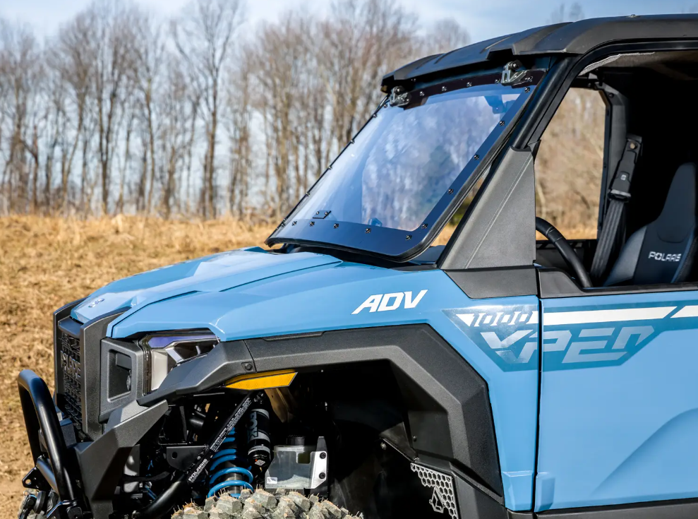 SuperATV Scratch Resistant Flip Windshield For Polaris Xpedition 2024+ - Image 3