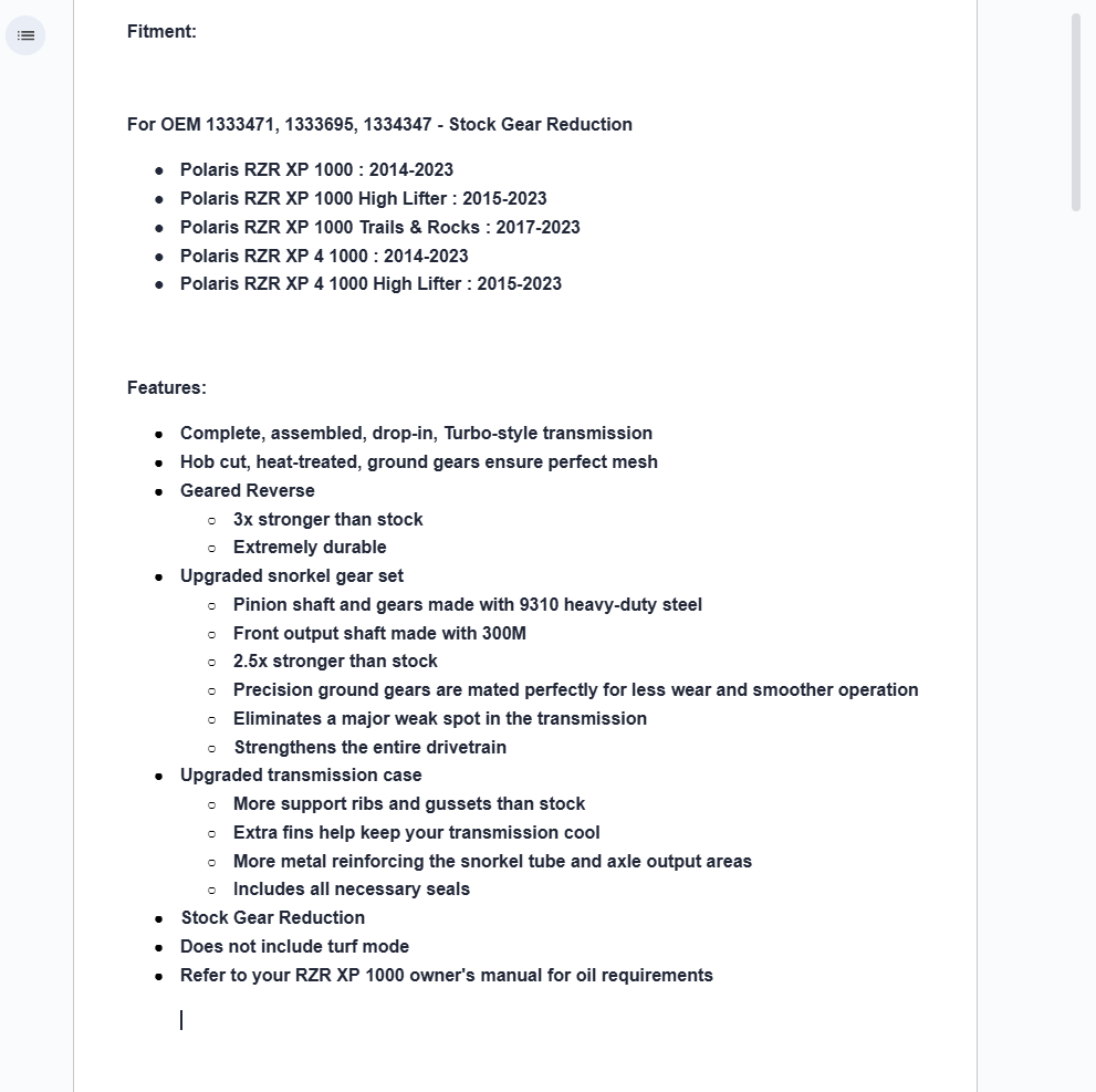 SuperATV Complete Geared Reverse Transmission For Polaris RZR XP 1000 - Image 11