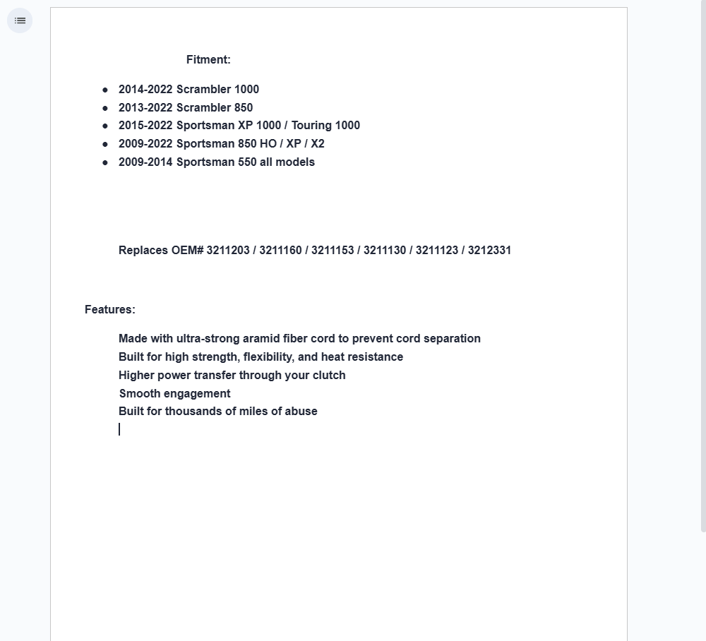 SuperATV World's Best Belt For Polaris Scrambler, Sportsman - Image 2
