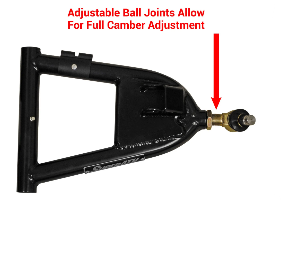 SuperATV High Clearance 1.5" Forward Offset A-Arms For Polaris RZR 570/800 - Image 3