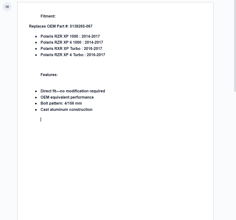 SuperATV Up & Running Replacement Front Wheel Hub For Polaris RZR - Image 4