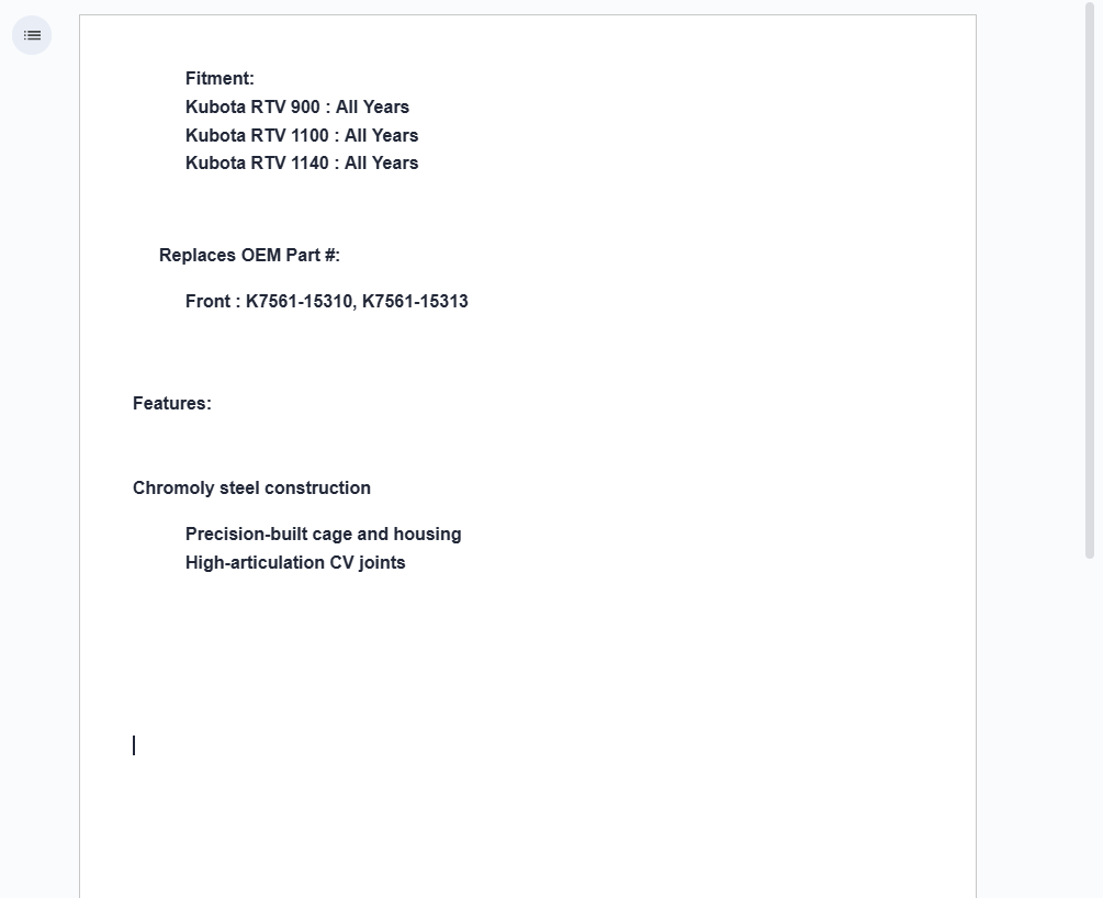 SuperATV ADR Brand Front Axle For Kubota RTV All Years - Image 2