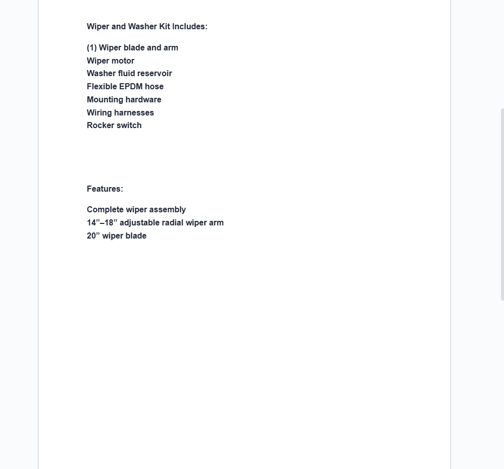 SuperATV Eclectic Windshield Wiper Kit For FGWS-CA-DEF - Image 8