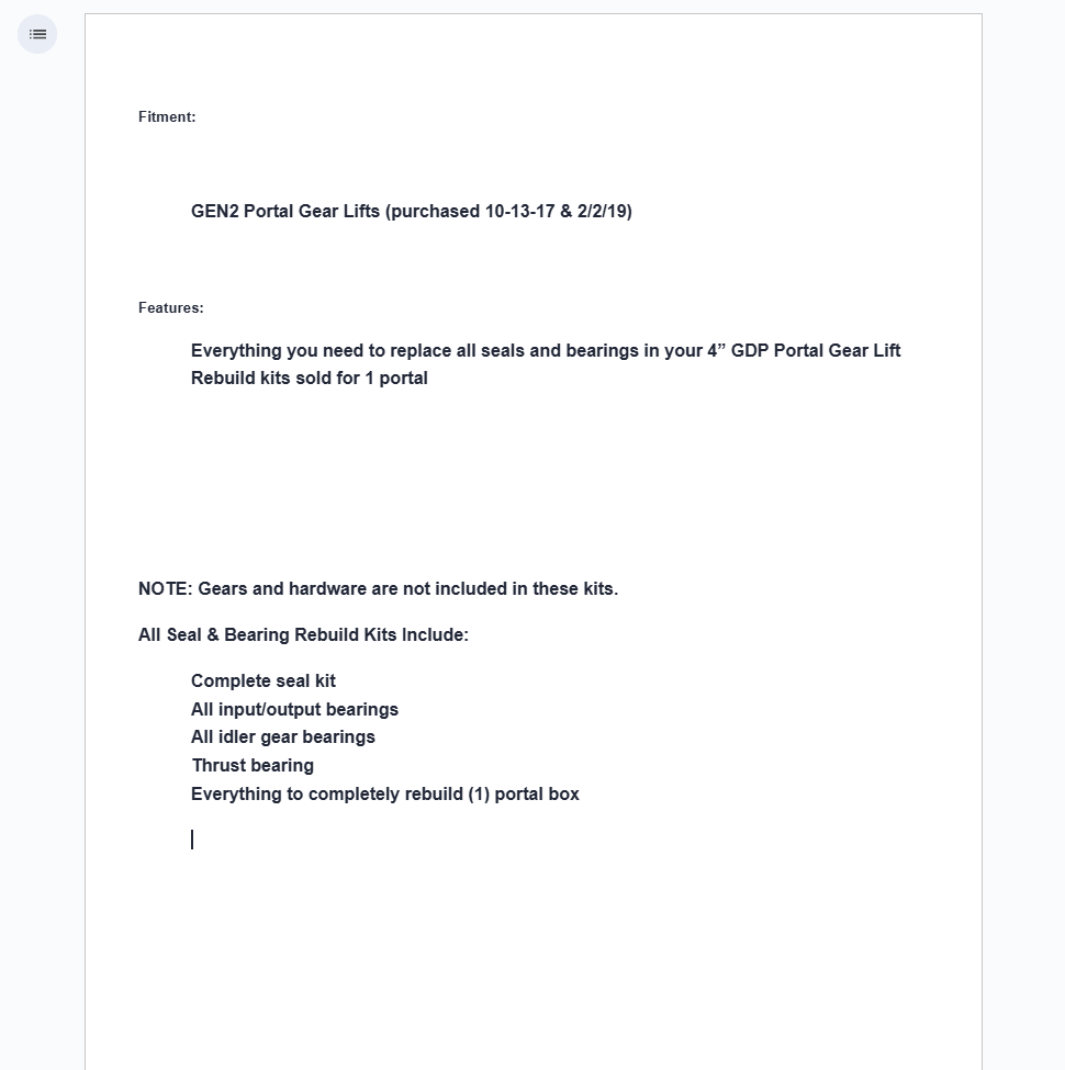 SuperATV 4" Portal Gear Lift Gen 2 Seal And Bearing Rebuild Kits - Image 2